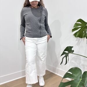 Athleta Charcoal Asymmetrical Jacket. Soft Gym Workout Wear. Ready For Spring